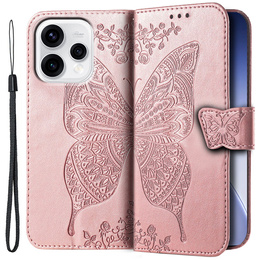 Butterfly pouzdro s klopou pro Oppo Reno 15, růžové