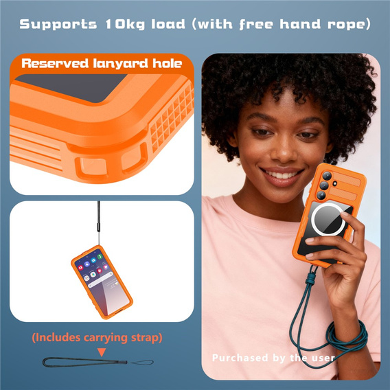 Vodotěsné pouzdro REDPEPPER pro Samsung Galaxy S26, oranžové