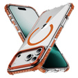 Pancéřové pouzdro MagSafe čiré s oranžovými boky pro iPhone 17 Pro