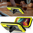 Pouzdro pro iPhone 15 Pro Max, R-JUST CamShield Slide, pancéřované, žluté / černé
