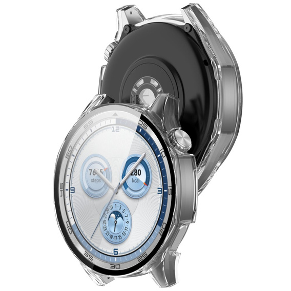 Pouzdro 2v1 + tvrzené sklo pro Huawei Watch GT 5 46mm, průhledné