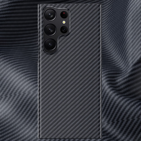 Pouzdro pro Samsung Galaxy S23 Ultra, Aramid Fiber Cover, černé