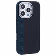 Pouzdro pro iPhone 16 Pro Max, Carbon Fiber MagSafe, černá / modrá