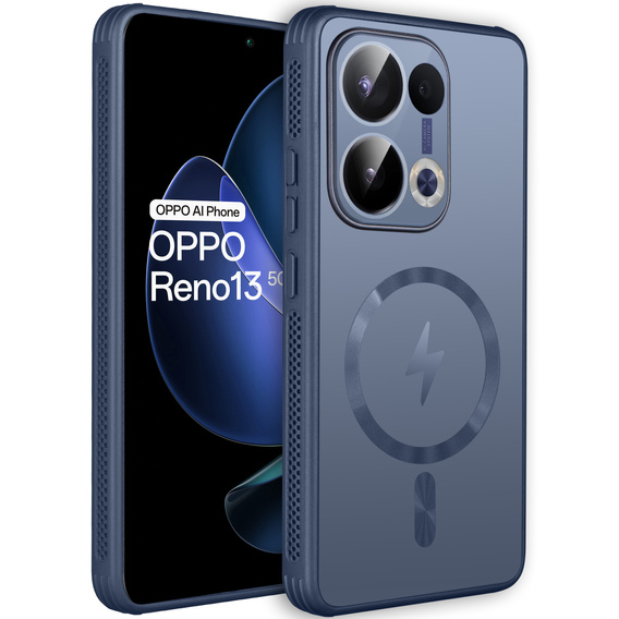 Pouzdro pro Oppo Reno 13, MagSafe, stříbrné,