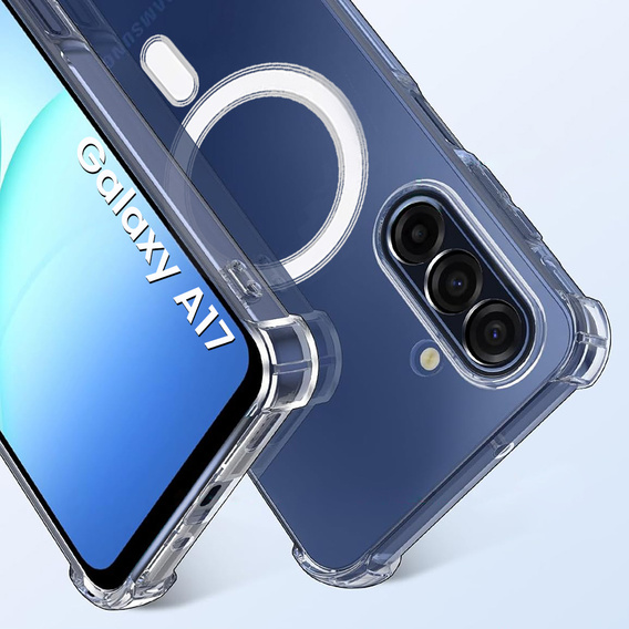 Pouzdro pro Samsung Galaxy A17 5G, pro MagSafe, zesílené, průhledné