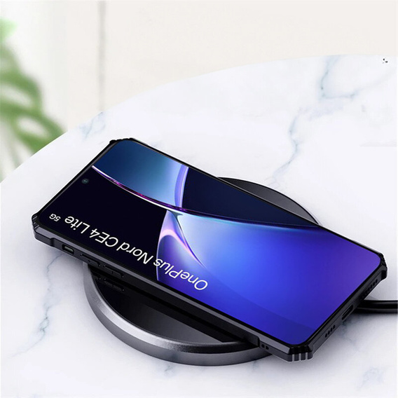 Pouzdro pro OnePlus Nord CE4 Lite, s magnetickou fólií, transparentní / černé