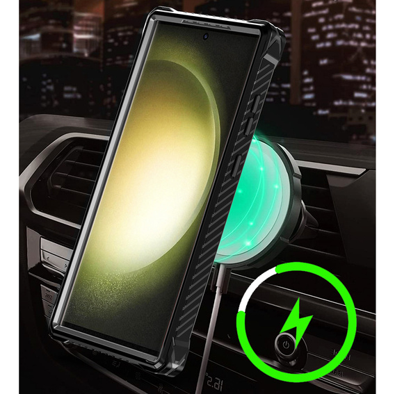 Pouzdro pro Samsung Galaxy S23 Ultra, Heavy Duty Ring Belt Clip, černé