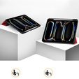 Pouzdro pro iPad Pro 11" 2024 (5 gen.), Smartcase s prostorem pro stylus, červené