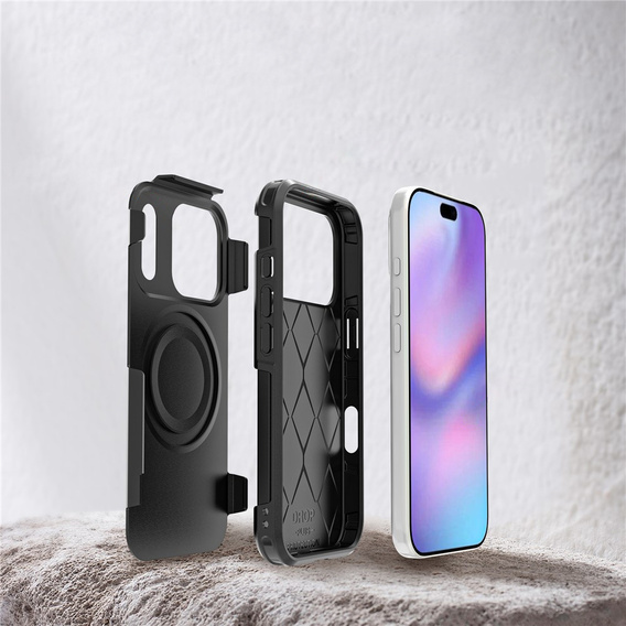 Pouzdro MagForce pro iPhone 17 Pro, pro MagSafe, pancéřované, černé