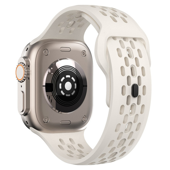 Silikonový řemínek pro Apple Watch 1/2/3/4/5/6/7/8/SE/ULTRA 42/44/45/49MM, béžový