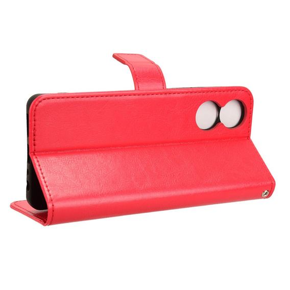 Klopové pouzdro pro TCL 40 NxtPaper, Crazy Horse Wallet, červené
