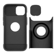 Pouzdro ERBORD MagSafe Cam Slider, černé + sklo na displej pro iPhone 13 / iPhone 14