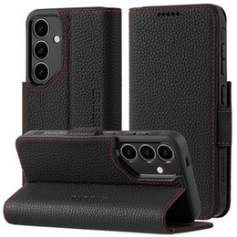 Kožené pouzdro pro Samsung Galaxy S24, ERBORD LeatherWallet, černé