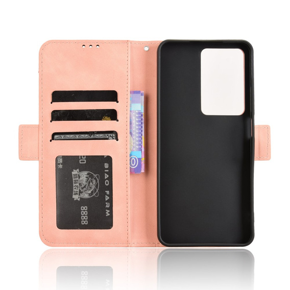 Klopové pouzdro pro Realme 14X / Realme C75, Card Slot, růžové