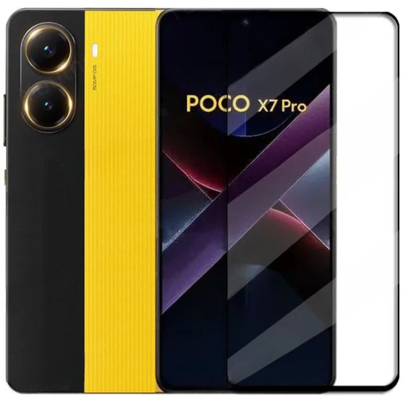 3D tvrzené sklo pro Xiaomi Poco X7 Pro 5G, černý rámeček