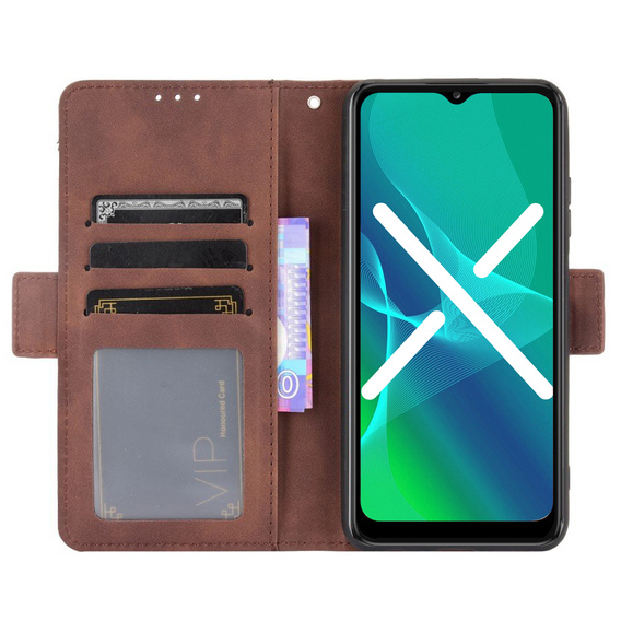 Klopové pouzdro pro Samsung Galaxy A13 4G, Card Slot, hnědé