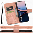 Klopové pouzdro pro Xiaomi Poco F7 Pro, Butterfly, růžové rose gold