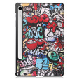 Pouzdro pro Samsung Galaxy Tab S10 Lite / S10 FE / S9 FE, s klopou, graffiti