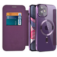 Klopové pouzdro pro iPhone 11, RFID Wallet MagSafe CamShield, fialové