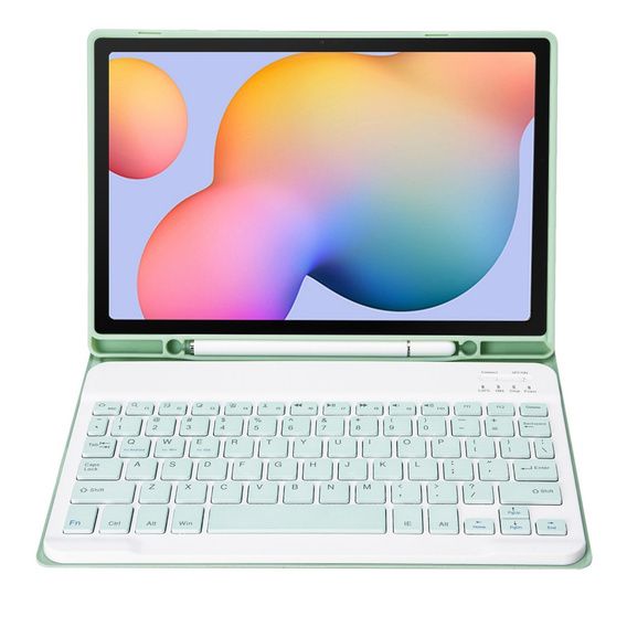 Pouzdro + klávesnice Samsung Galaxy Tab S6 Lite 10.4, Pen Slot, zelené