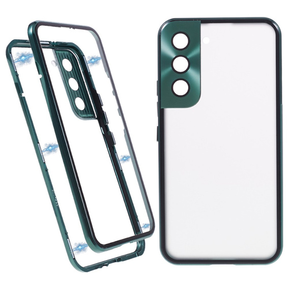 Pouzdro pro Samsung Galaxy S21, Magnetic Dual Glass, zelené