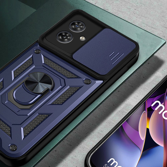 Pouzdro pro Motorola Moto G54 5G, CamShield Slide, modré