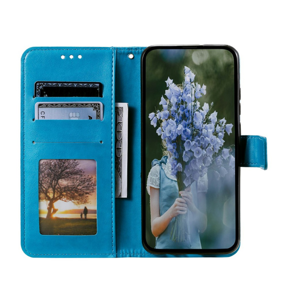 Klopové pouzdro pro Xiaomi Redmi Note 13 Pro 4G / Xiaomi Redmi Note 14S / Xiaomi Poco M6 Pro 4G, Mandala, modré