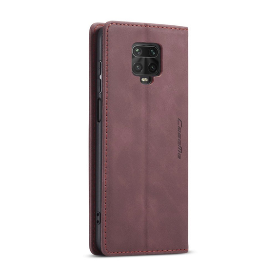 Pouzdro CASEME pro Xiaomi do Redmi Note 9s / 9 Pro, Leather Wallet Case, kaštanové