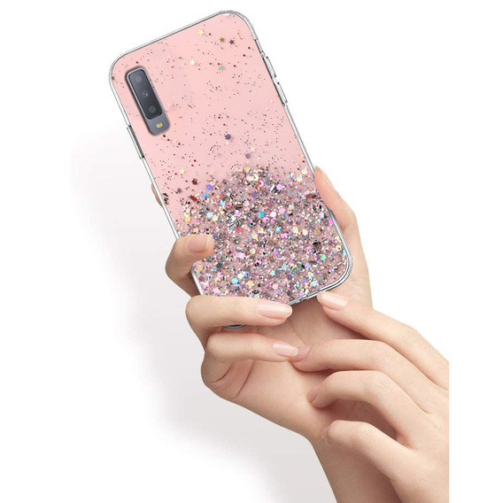Pouzdro pro Samsung Galaxy A7 2018, Glittery, růžové