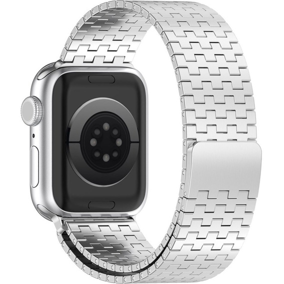 Ocelový náramek pro Apple Watch 1/2/3/4/5/6/7/8/SE/ULTRA 42/44/45/49 MM - stříbrný