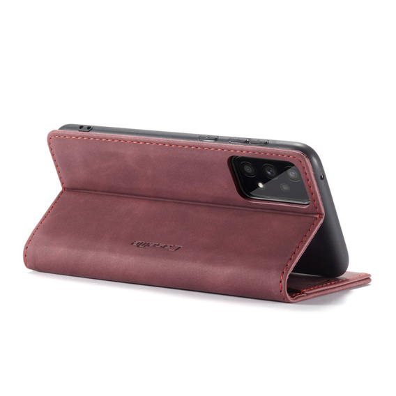 Pouzdro CASEME pro Samsung Galaxy A33 5G, Leather Wallet Case, červené