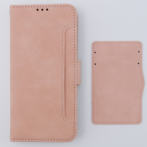 Klopové pouzdro pro Motorola Moto G54 5G, Card Slot, růžové