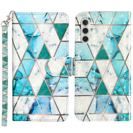 Klopové pouzdro pro Samsung Galaxy A35 5G, Wallet, Marble zelené