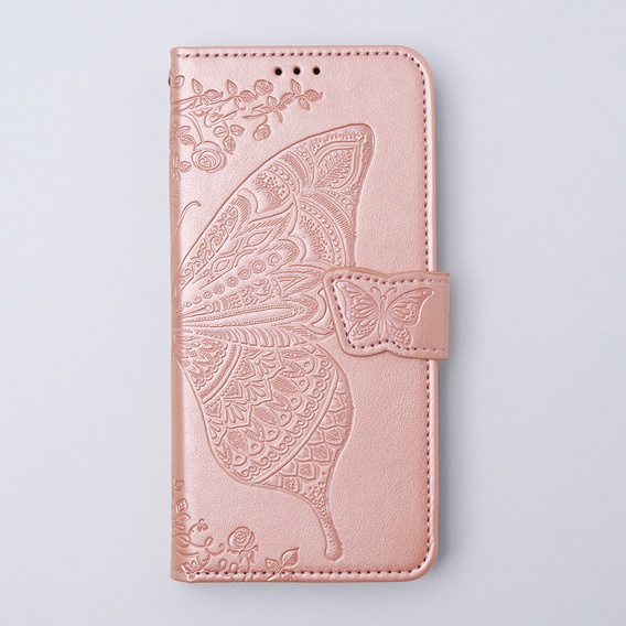 Klopové pouzdro pro Xiaomi 13T / 13T Pro, Butterfly, růžové rose gold