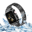 Ocelový náramek s pouzdrem pro Apple Watch 7/8/9 45MM, černý
