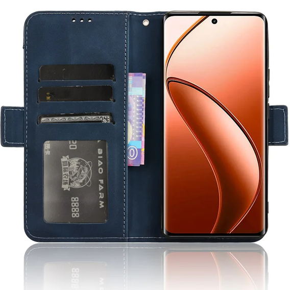 Klopové pouzdro pro Realme 12 Pro 5G / 12 Pro+ 5G, Card Slot, námořnicky modré