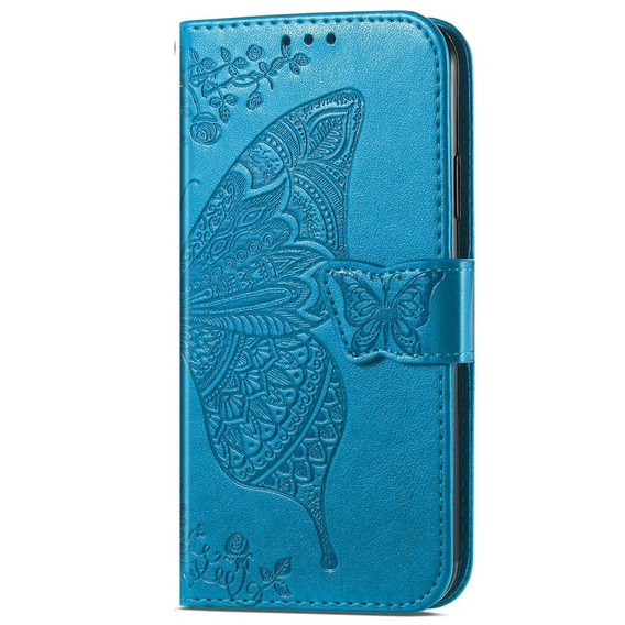 Klopové pouzdro pro Samsung Galaxy A16, Butterfly, modré