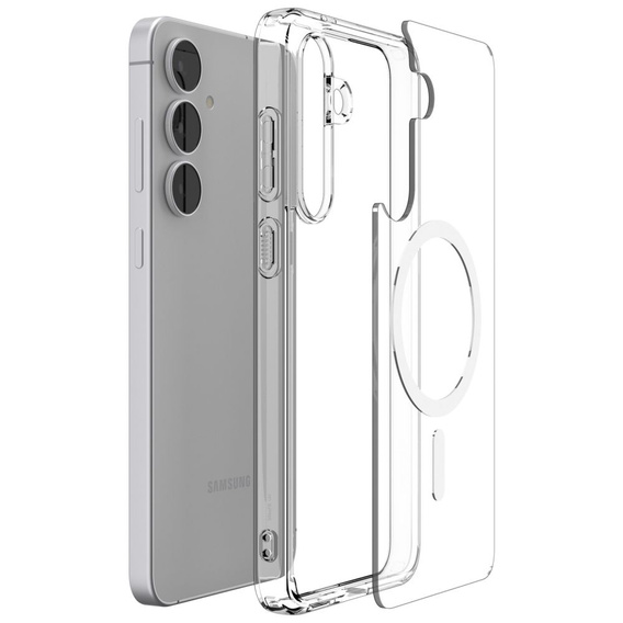 Spigen Ultra Hybrid MagSafe pouzdro pro Samsung Galaxy S25 Ultra, čiré / bílé