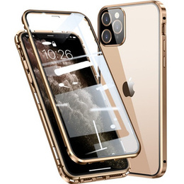 Pouzdro pro iPhone 11 Pro Max, Magnetic Dual Glass, zlaté