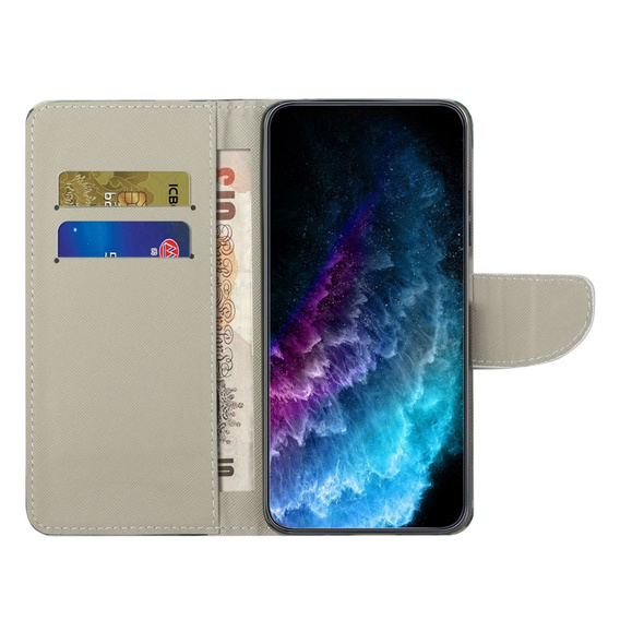 Klopové pouzdro pro Motorola Moto G73 5G, Wallet, Eiffel Tower, bílé