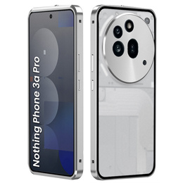 Pouzdro pro Nothing Phone 3a Pro, Frame Case, stříbrné