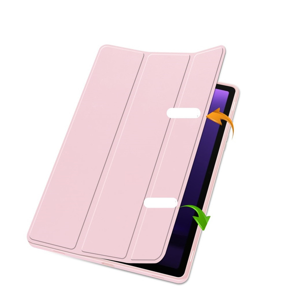 Pouzdro pro Samsung Galaxy Tab S9 FE / S10 FE, Smartcase s prostorem pro stylus, růžové