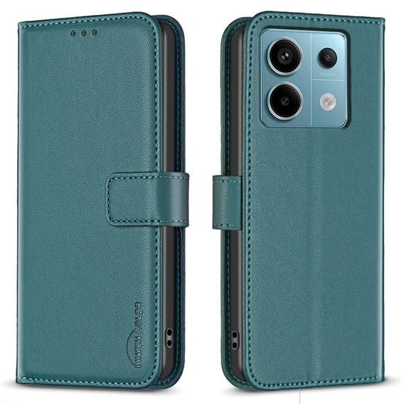 Klopové pouzdro pro Xiaomi Redmi Note 13 Pro 4G / Xiaomi Redmi Note 14S / Xiaomi Poco M6 Pro 4G, BINFEN Wallet, zelené