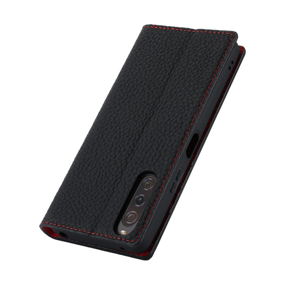 Klopové pouzdro pro Sony Xperia 10 V, Litchi Skin Grain, černé