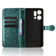 Klopové pouzdro pro Oppo Reno 14, Wallet Rhombus, zelené