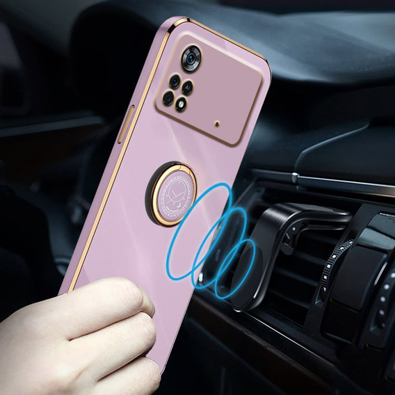 Pouzdro pro Xiaomi Poco M4 Pro 4G, Electro Ring, fialové