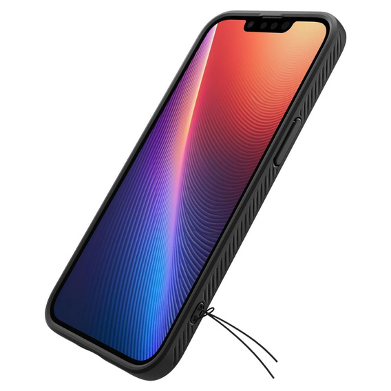 Pouzdro Spigen pro iPhone 16E, Liquid Air, černé + 9H tvrzené sklo