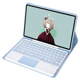 Pouzdro + klávesnice Samsung Galaxy Tab S6 Lite 2020 P610/P615 / S6 Lite 2022 10.4, Touchpad Pen Slot, modré