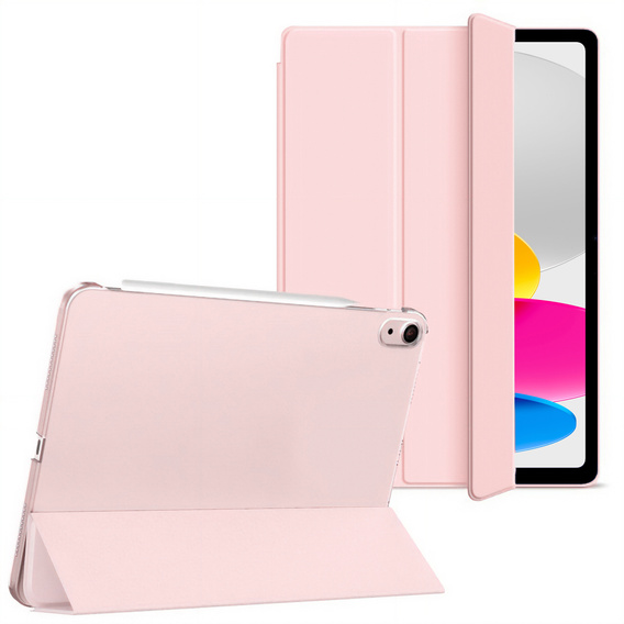 Pouzdro pro iPad 10.9 2022 10 Gen, Smart Pencil, se slotem na stylus, růžové