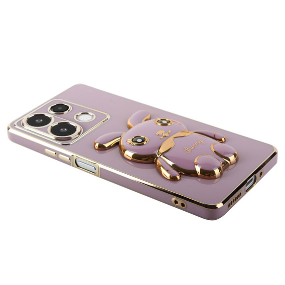 Pouzdro pro Xiaomi Redmi Note 13 Pro 5G, Rabbit, fialové + 9H tvrzené sklo